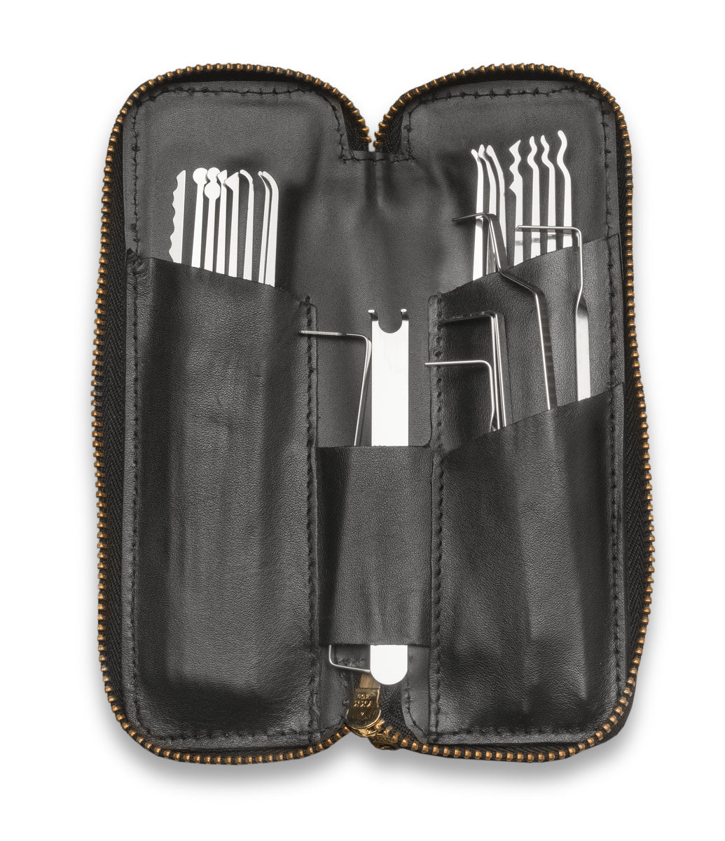 LeatherLined Zippered Lock Pick Case C2010C