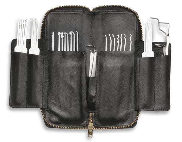Leather-Lined Zippered Lock Pick Case - C-3010C