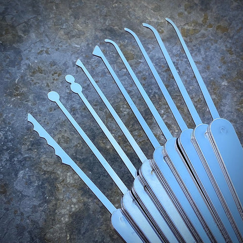 SouthOrd C801 9-Piece Lock Pick Set – Slim Line Picks With Leather Case