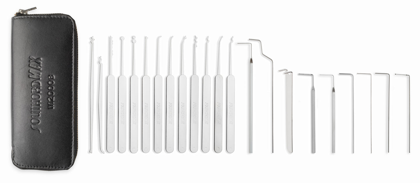New! M2000B Ultra-Thin MAX High Yield Lock Pick Set (.020")