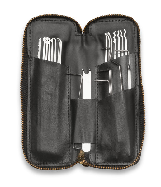 Leather-Lined Zippered Lock Pick Case - C-2010C