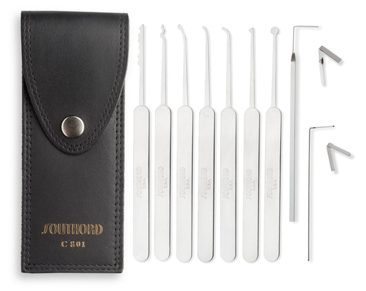 Nine Piece Slim Line Lock Pick Set - C801