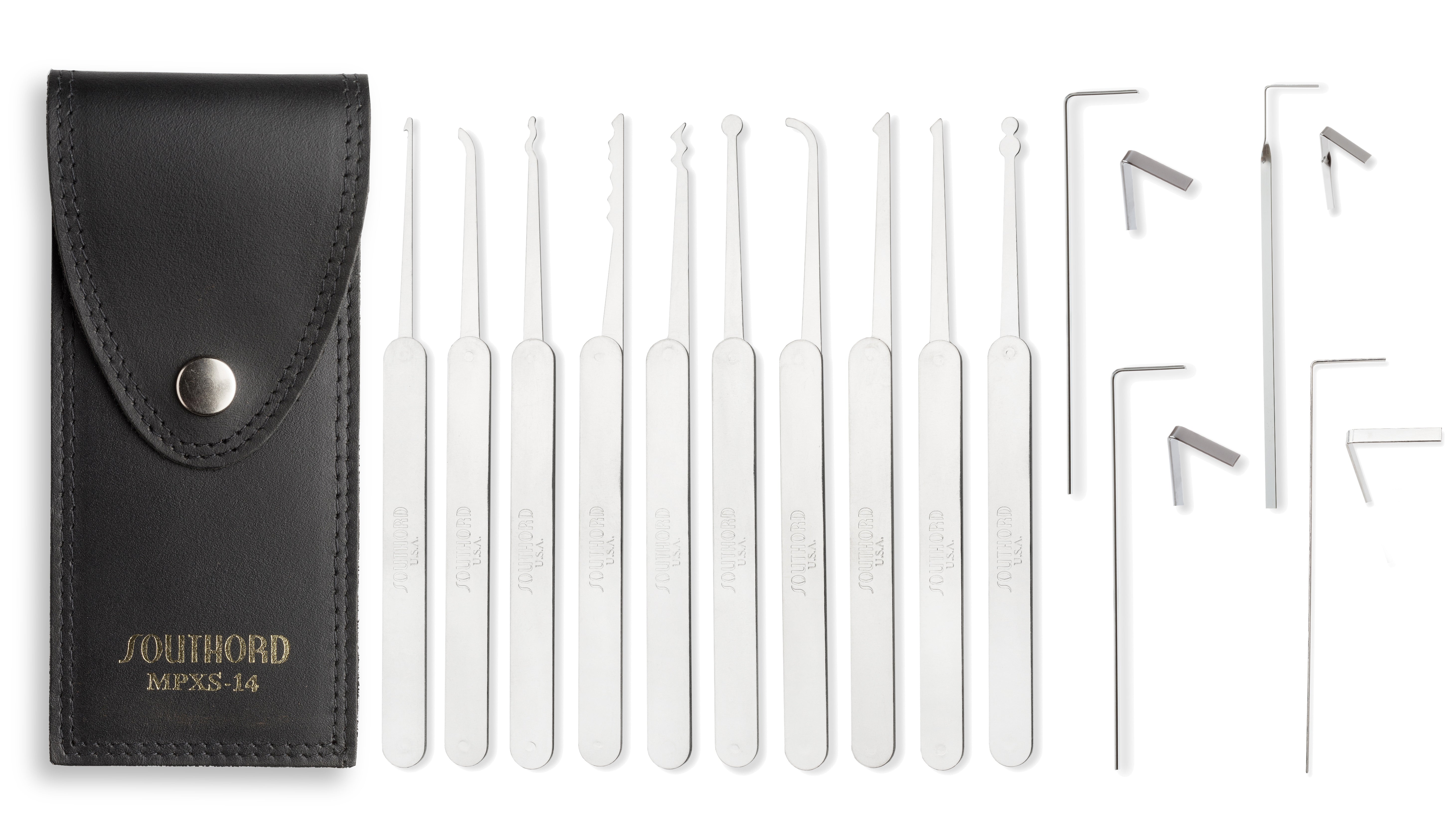 14-Piece Lock Pick Set with Metal Handles - MPXS-14 – SouthOrd