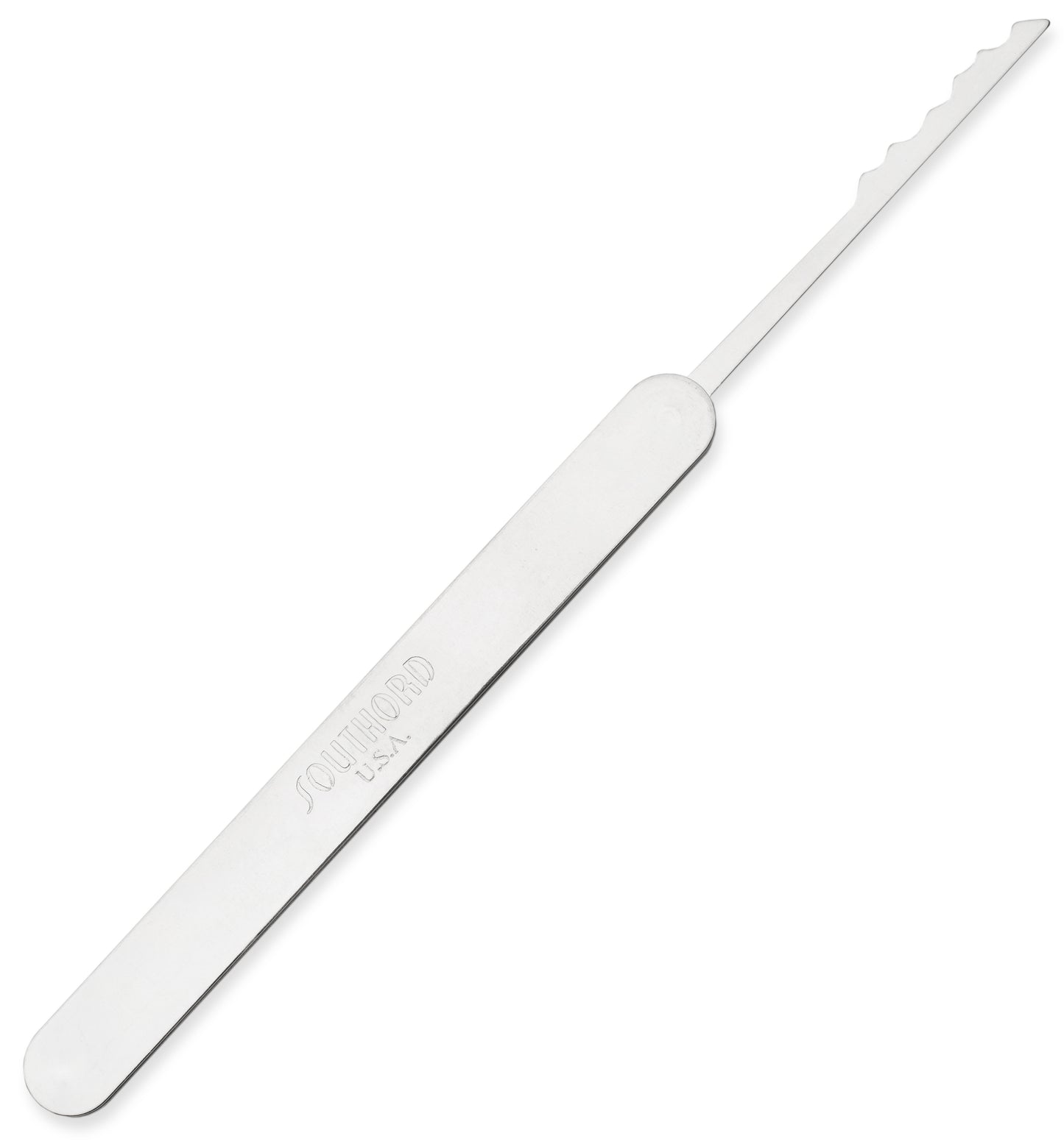 Long Rake (City Rake) Slimline Lock Pick w/ Metal Handle - MSL-01