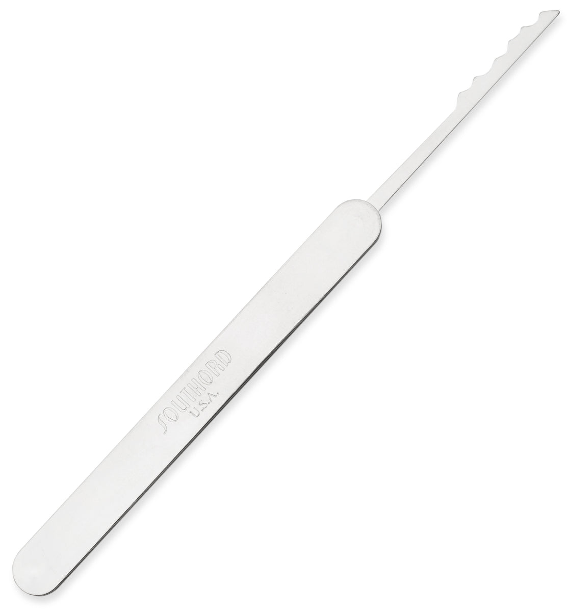 Long Rake (City Rake) Slimline Lock Pick w/ Metal Handle - MSL-01